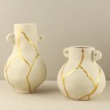  Bình Hoa Vẽ Tay Vảy Vàng 