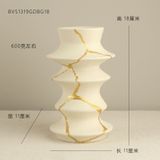  Bình Hoa Vẽ Tay Vảy Vàng 