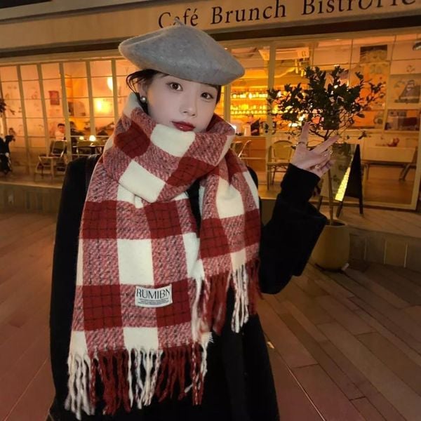  Khăn Choàng Cổ Lưới Sọc 