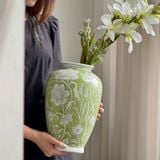  Bình Hoa Thủ Công Cổ Điển Xanh Cốm 