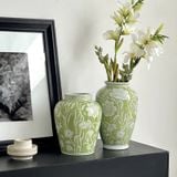  Bình Hoa Thủ Công Cổ Điển Xanh Cốm 