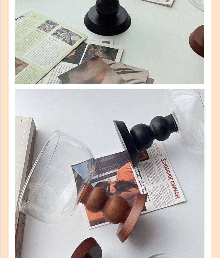  Ly Thuỷ Tinh, Gỗ Sồi Pháp Retro 