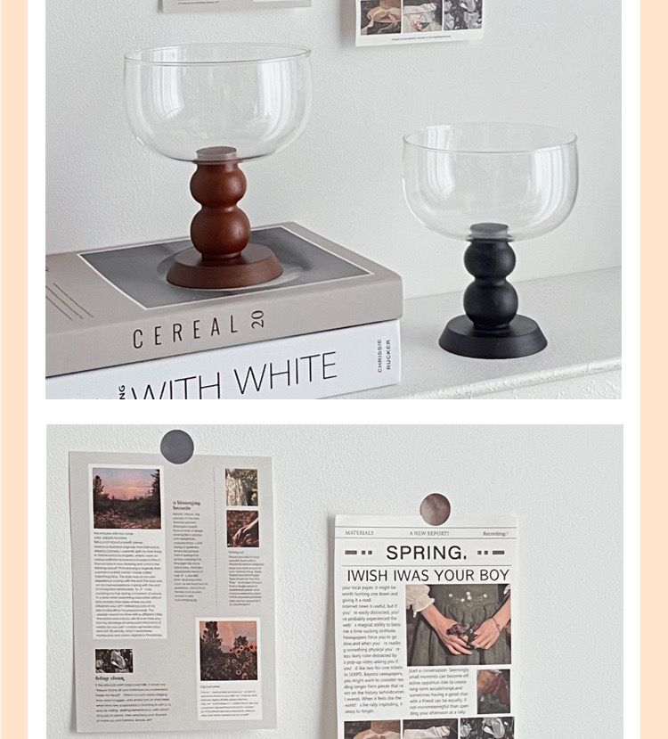  Ly Thuỷ Tinh, Gỗ Sồi Pháp Retro 