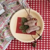  Treo Trang Trí Bánh Gừng Kẻ Nâu 