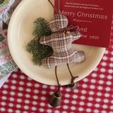  Treo Trang Trí Bánh Gừng Kẻ Nâu 