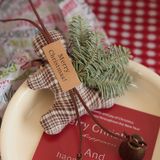  Treo Trang Trí Bánh Gừng Kẻ Nâu 