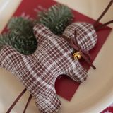  Treo Trang Trí Bánh Gừng Kẻ Nâu 