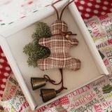  Treo Trang Trí Bánh Gừng Kẻ Nâu 