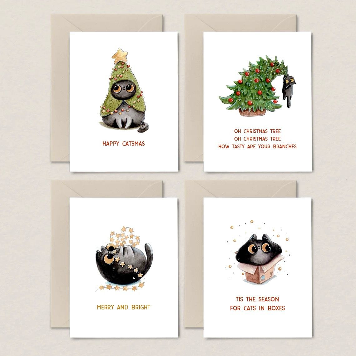  Set 4 Thiệp Giáng Sinh 