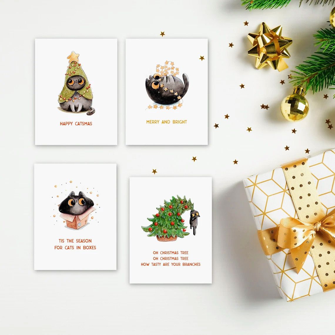  Set 4 Thiệp Giáng Sinh 