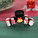  Kẹp Tóc Nhung Gắn Nhung Gắn Charm Xmas 