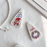  Kẹp Vải Thêu Hoa Xmas 