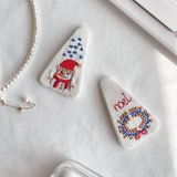  Kẹp Vải Thêu Hoa Xmas 