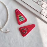  Kẹp Vải Thêu Hoa Xmas 