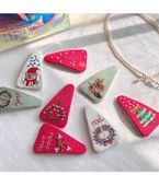  Kẹp Vải Thêu Hoa Xmas 