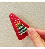  Kẹp Vải Thêu Hoa Xmas 