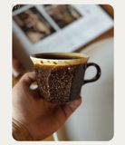  Ly Cafe Vẽ Tay Màu Nâu Cổ 