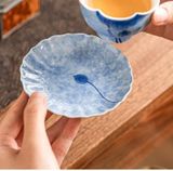  Đĩa Lót Trà Sen Xanh Vẽ Tay 