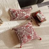  Gối Hoạ Tiết Đỏ Kiểu Pháp 