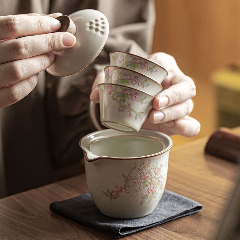  Set Trà Đào Hồng 