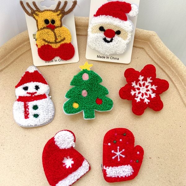  Kẹp Tóc, Trâm Cài Thêu Xmas 
