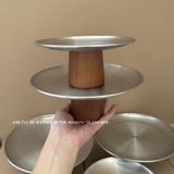  Đĩa Inox Chân Gỗ Ghibli 