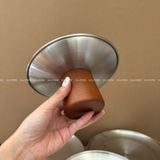  Đĩa Inox Chân Gỗ Ghibli 