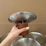  Đĩa Inox Chân Gỗ Ghibli 