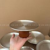  Đĩa Inox Chân Gỗ Ghibli 