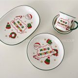  Cốc Merry Christmas Viền Xanh 