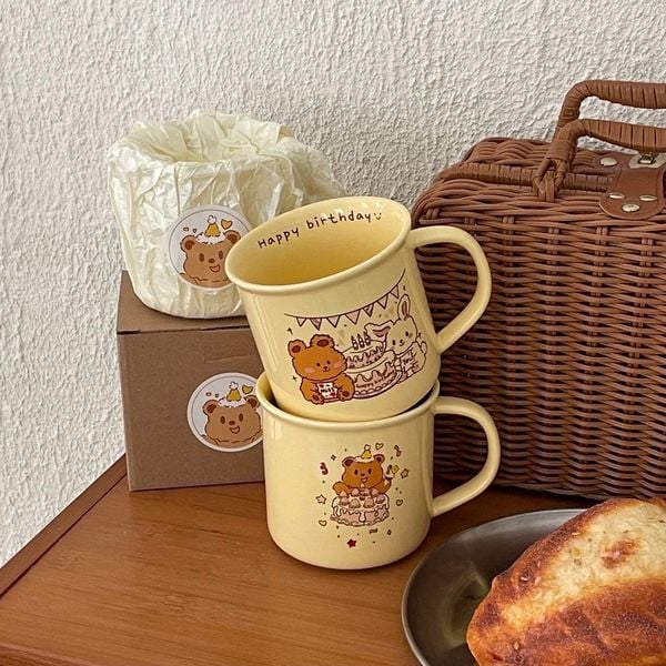  Cốc Gấu Nâu Happy Birthday 
