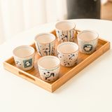  Set 6 Cốc Kèm Khay Gấu Trúc Sum Vầy 
