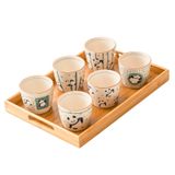  Set 6 Cốc Kèm Khay Gấu Trúc Sum Vầy 