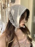  Khăn Trùm Đầu Ren Kiểu Pháp 