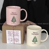 Cốc Cây Thông Noel Màu Hồng 