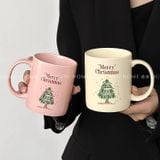  Cốc Cây Thông Noel Màu Hồng 