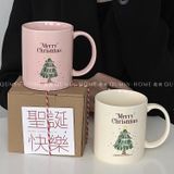  Cốc Cây Thông Noel Màu Hồng 
