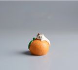  Tượng Mèo Nằm Trên Quả Cam 