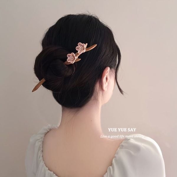  Trâm Cài Tóc Hoa Đào 