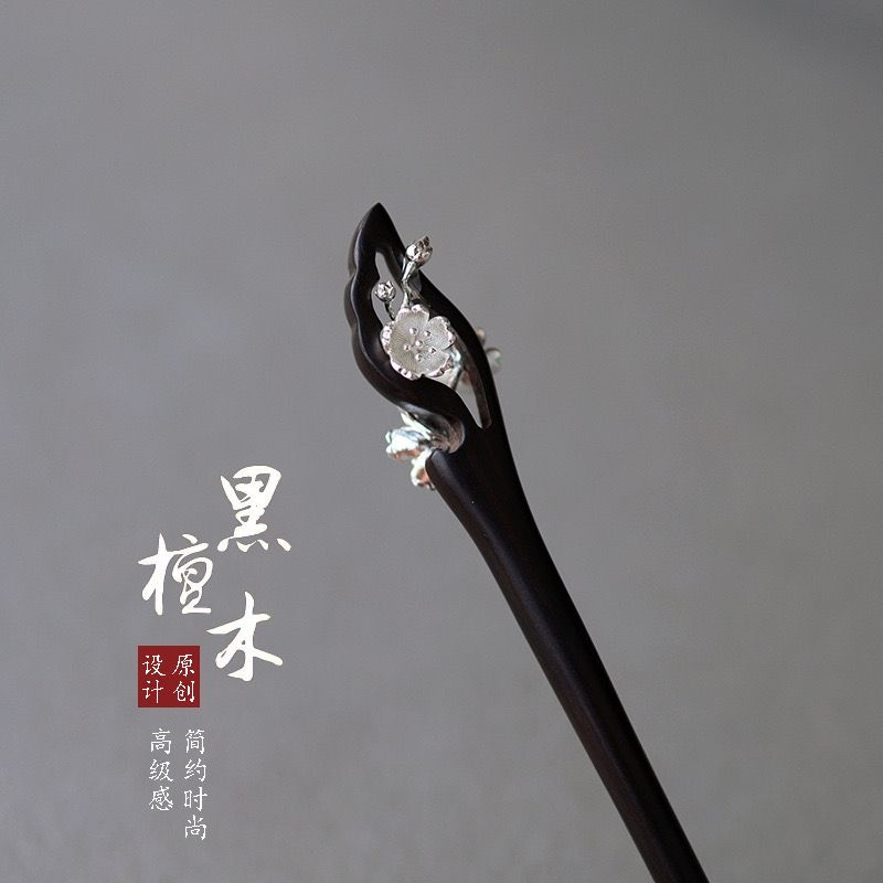  Trâm Cài Tóc Hoa Màu Bạc 