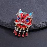  Cài Áo Sư Tử Đỏ Và Xanh 