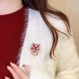 Cài Áo Sư Tử Đỏ Và Xanh 
