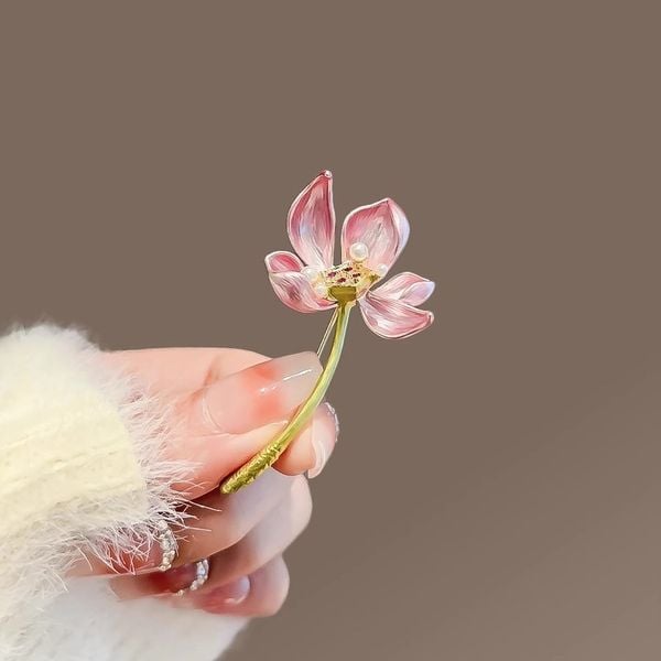  Cài Áo Sen Ngọc Trai 