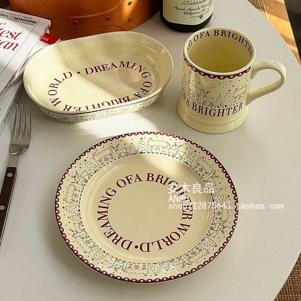  Cốc, Đĩa Custard Giáng Sinh 