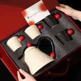  Bộ Hộp Quà Ấm Trà Gốm Retro 