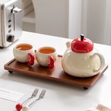  Bộ Ấm Táo Đỏ Kèm Khay 