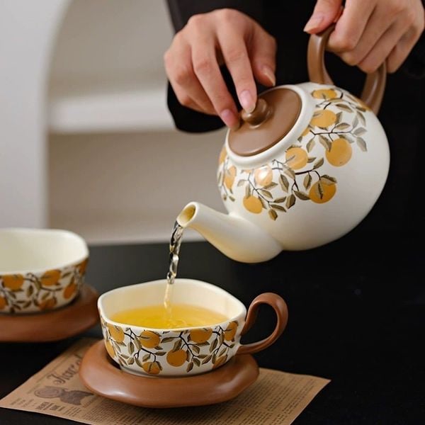  Ấm Trà Kèm Tách Phong Cách Cổ Xưa 