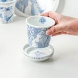  Cốc Cafe Kèm Nắp Chim Và Mèo Xanh 