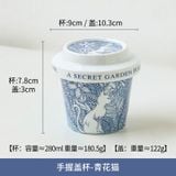  Cốc Cafe Kèm Nắp Chim Và Mèo Xanh 