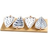 Set 4 Đĩa Lá Phong Cách Nhật Bản 